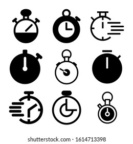 stopwatch icon isolated sign symbol vector illustration - Collection of high quality black style vector icons
