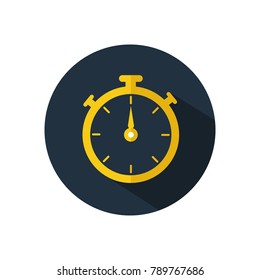 Stopwatch icon isolated vector illustration on white transparent background
