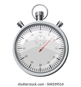 Stopwatch icon. Isometric 3d illustration of stopwatch vector icon for web