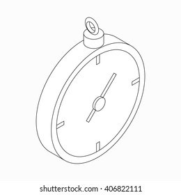 Stopwatch icon, isometric 3d style