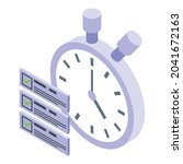 Stopwatch icon isometric vector. Watch timer. Stop clock