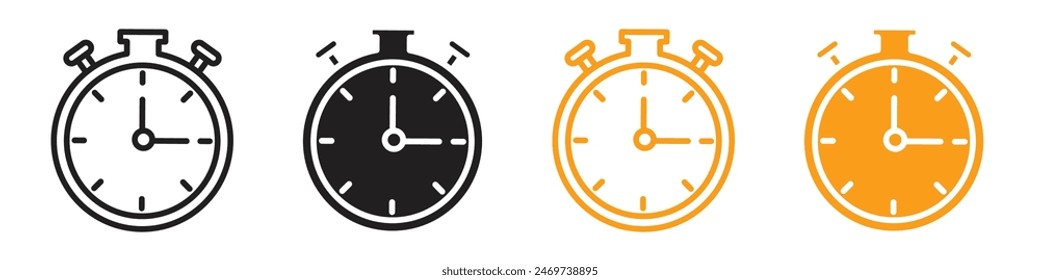 Stoppuhr-Symbol-Linien-Art-Vektorgrafik
