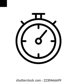 Vector de línea de icono de Stopwatch