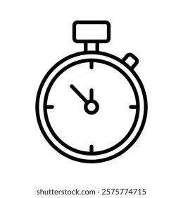 stopwatch icon line vector design template in trendy style