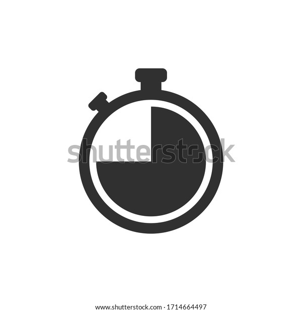 Stopwatch icon,\
logo. Chronometer, timer sign. Stopwatch icon isolated on white\
background. Vector\
illustration