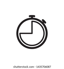stopwatch icon, logo design template