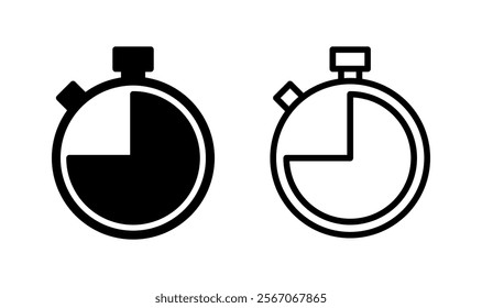 Stopwatch icon logo design. Timer sign and symbol. Countdown icon. Period of time