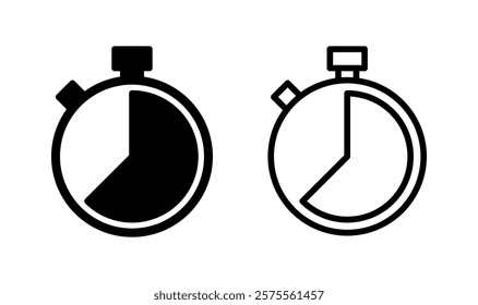 Stopwatch icon logo design. Timer sign and symbol. Countdown icon. Period of time