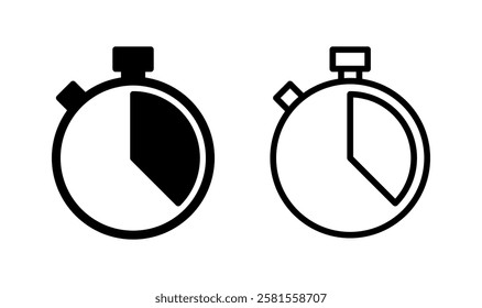 Stopwatch icon logo design. Timer sign and symbol. Countdown icon. Period of time