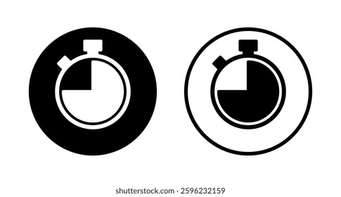 Stopwatch icon logo design. Timer sign and symbol. Countdown icon. Period of time