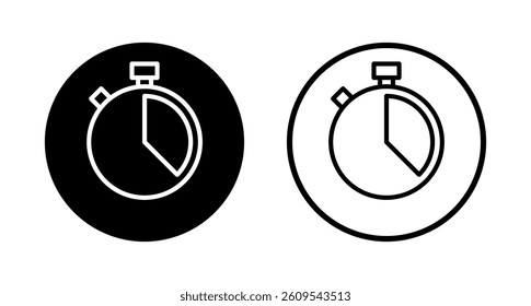 Stopwatch icon logo design. Timer sign and symbol. Countdown icon. Period of time