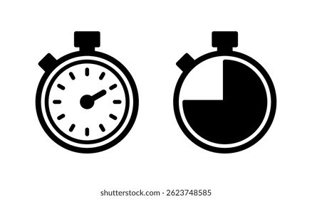 Stopwatch icon logo design. Timer sign and symbol. Countdown icon. Period of time