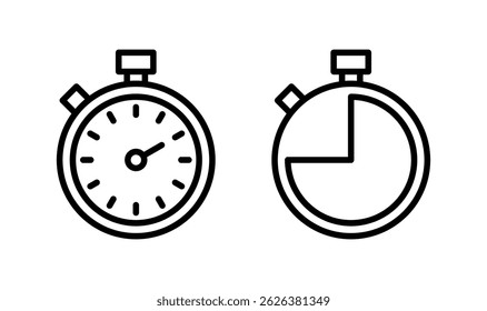 Stopwatch icon logo design. Timer sign and symbol. Countdown icon. Period of time