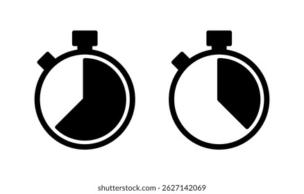 Stopwatch icon logo design. Timer sign and symbol. Countdown icon. Period of time