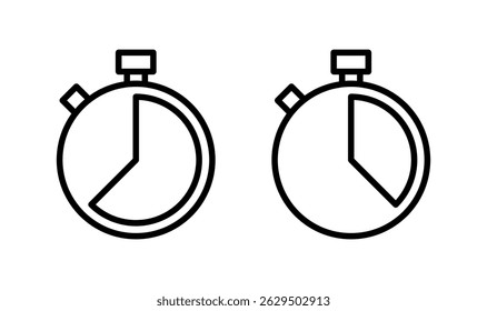 Stopwatch icon logo design. Timer sign and symbol. Countdown icon. Period of time