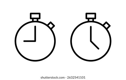 Stopwatch icon logo design. Timer sign and symbol. Countdown icon. Period of time