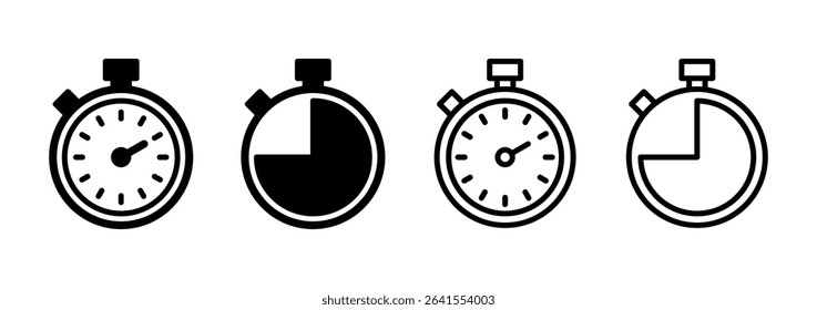 Stopwatch icon logo design. Timer sign and symbol. Countdown icon. Period of time