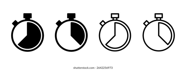 Stopwatch icon logo design. Timer sign and symbol. Countdown icon. Period of time