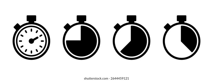 Stopwatch icon logo design. Timer sign and symbol. Countdown icon. Period of time