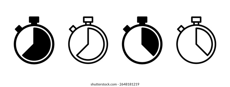 Stopwatch icon logo design. Timer sign and symbol. Countdown icon. Period of time