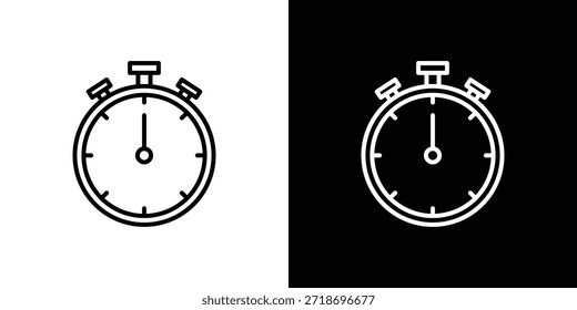 Elemento do logotipo do ícone de cronômetro. Ilustração vetorial. EPS10