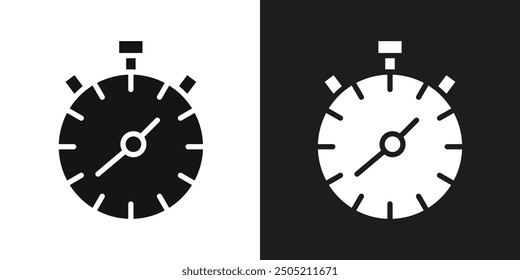 Stopwatch icon logo set vector