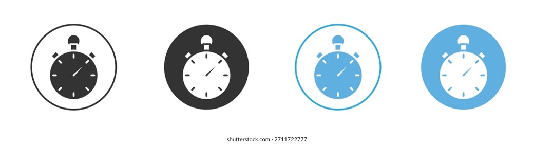 Ícone de cronômetro Conjunto de design de modelo de logotipo