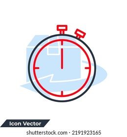 ilustración vectorial del logotipo del icono de cronómetro. plantilla de símbolo de temporizador de paro de reloj para colección de diseño gráfico y web