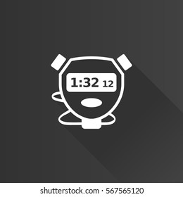 Stopwatch icon in Metro user interface color style. Speed time deadline sport