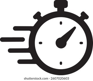 Stopwatch Icon: A Modern Representation of Time, Speed, and Efficiency in Minimalist Design