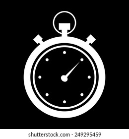 Stopwatch icon on a black background