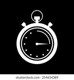 Stopwatch icon  on a black background