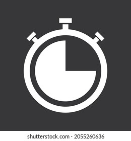 Icono de Stopwatch sobre fondo gris