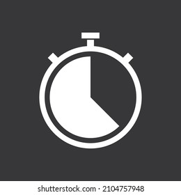 Icono de Stopwatch sobre fondo gris