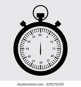Stopwatch icon on a grey background