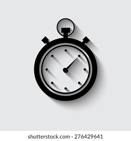 Stopwatch icon   on a grey background