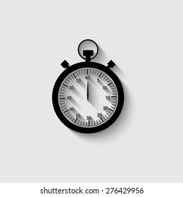 Stopwatch icon  on a grey background