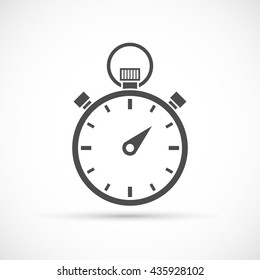 Stopwatch icon on white