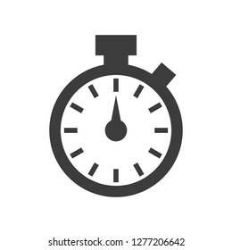 Stopwatch icon on white background. Vector illustration