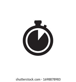 Stopwatch icon on white background