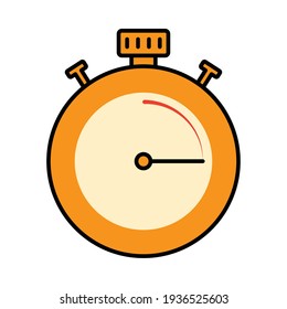 stopwatch icon on white background