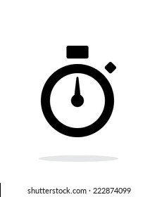 Stopwatch icon on white background. Vector illustration.