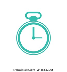 Stopwatch icon on white background. Vector illustration in trendy flat style