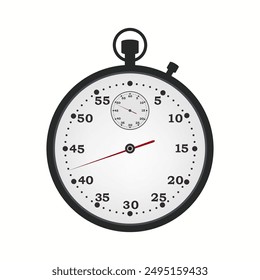 Icono de Cronómetro sobre fondo blanco. Ilustración vectorial