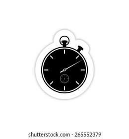 stopwatch icon on a white background with shadow 