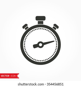 Stopwatch  icon  on white background. Vector illustration.