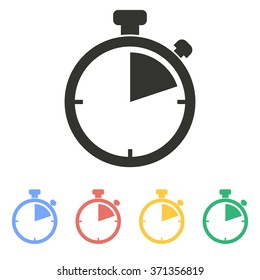 Stopwatch  icon  on white background. Vector illustration.