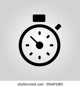 Stopwatch icon on white background.