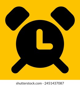 stopwatch icon on yellow editable background