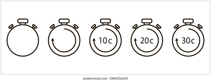 Stopwatch icon. Outline clipart. Vector stock illustration EPS 10